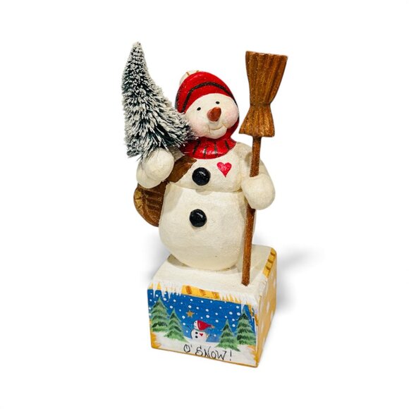 Vintage House of Hatten Denise Calla "O' Snow!" Snowman Musical Figurine - Picture 12 of 12